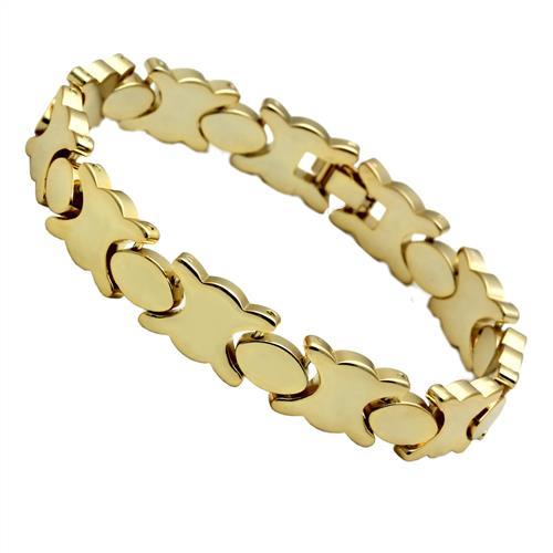 Alamode Gold Brass Bracelet with No Stone