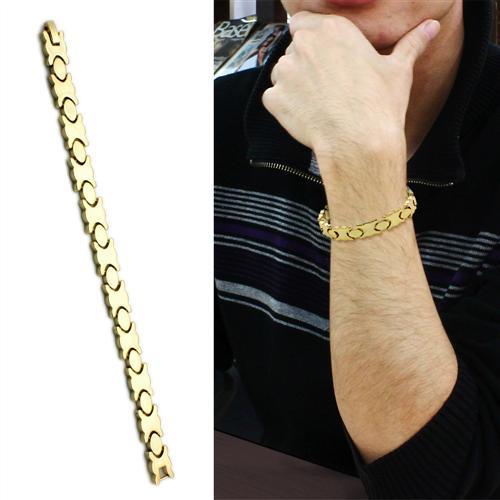 Alamode Gold Brass Bracelet with No Stone - Flyclothing LLC