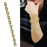 Alamode Gold Brass Bracelet with No Stone - Flyclothing LLC