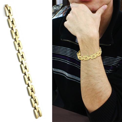 Alamode Gold Brass Bracelet with No Stone - Flyclothing LLC