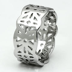 Alamode Imitation Rhodium Brass Ring with No Stone - Alamode