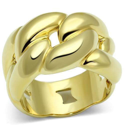 Alamode Gold Brass Ring with No Stone