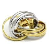 Alamode Gold+Rhodium Brass Ring with No Stone - Flyclothing LLC