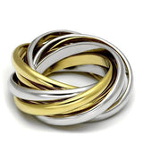 Alamode Gold+Rhodium Brass Ring with No Stone