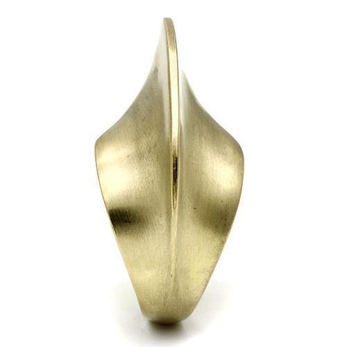 Alamode Gold & Brush Brass Ring with No Stone - Flyclothing LLC