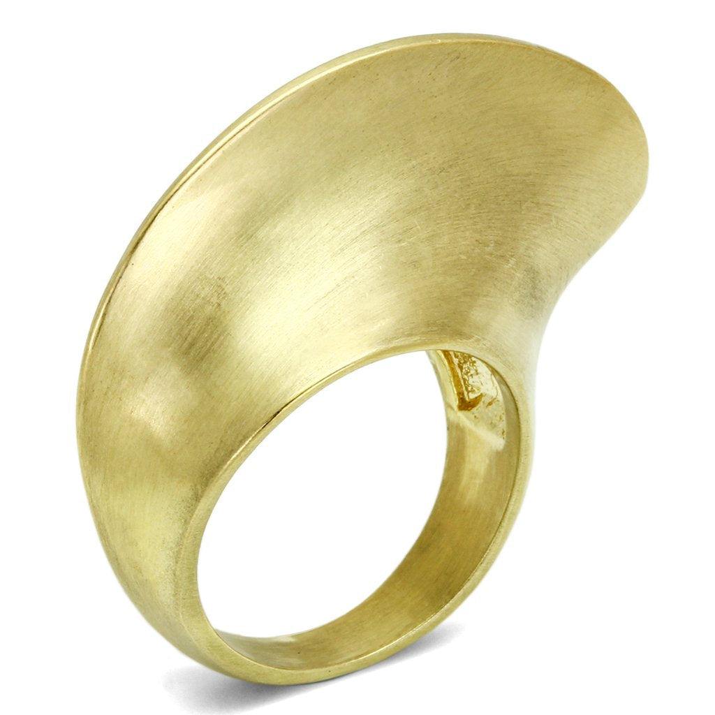 Alamode Gold & Brush Brass Ring with No Stone