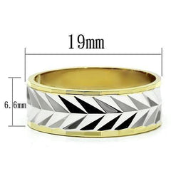 Alamode Gold+Rhodium Brass Ring with No Stone - Flyclothing LLC