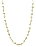 Alamode Gold Brass Necklace with Top Grade Crystal in Clear