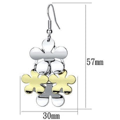 Alamode Gold+Rhodium Iron Earrings with No Stone - Flyclothing LLC