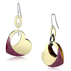 Alamode Gold Iron Earrings with Epoxy in Siam