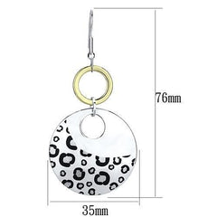 Alamode Reverse Two-Tone Iron Earrings with Epoxy in Jet - Flyclothing LLC