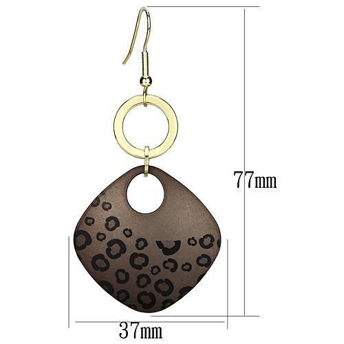 Alamode Special Color Iron Earrings with Epoxy in Jet - Flyclothing LLC