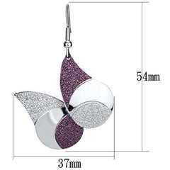 Alamode Rhodium Iron Earrings with No Stone - Flyclothing LLC