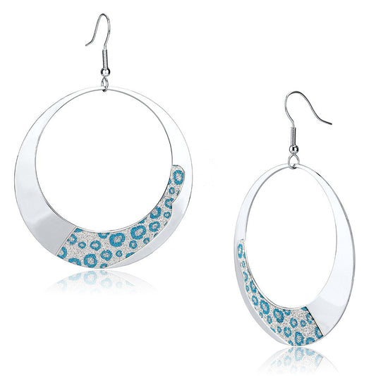 Alamode Rhodium Iron Earrings with No Stone - Alamode