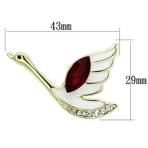 Alamode Flash Gold White Metal Brooches with Top Grade Crystal in Siam - Flyclothing LLC