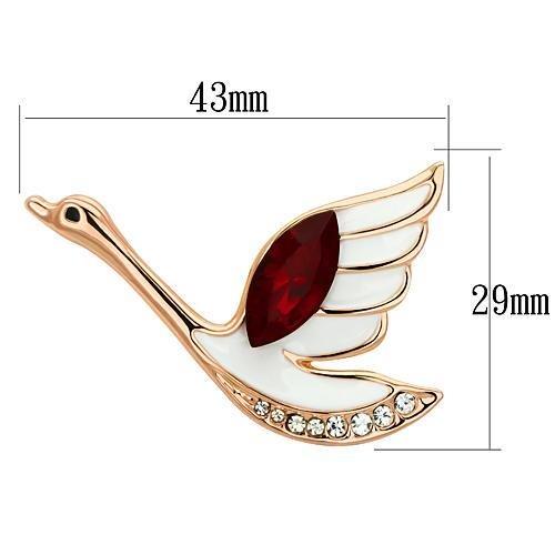 Alamode Flash Rose Gold White Metal Brooches with Top Grade Crystal in Siam - Flyclothing LLC