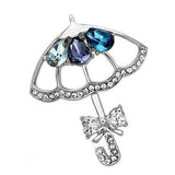 Alamode Imitation Rhodium White Metal Brooches with Synthetic Glass Bead in Multi Color - Alamode