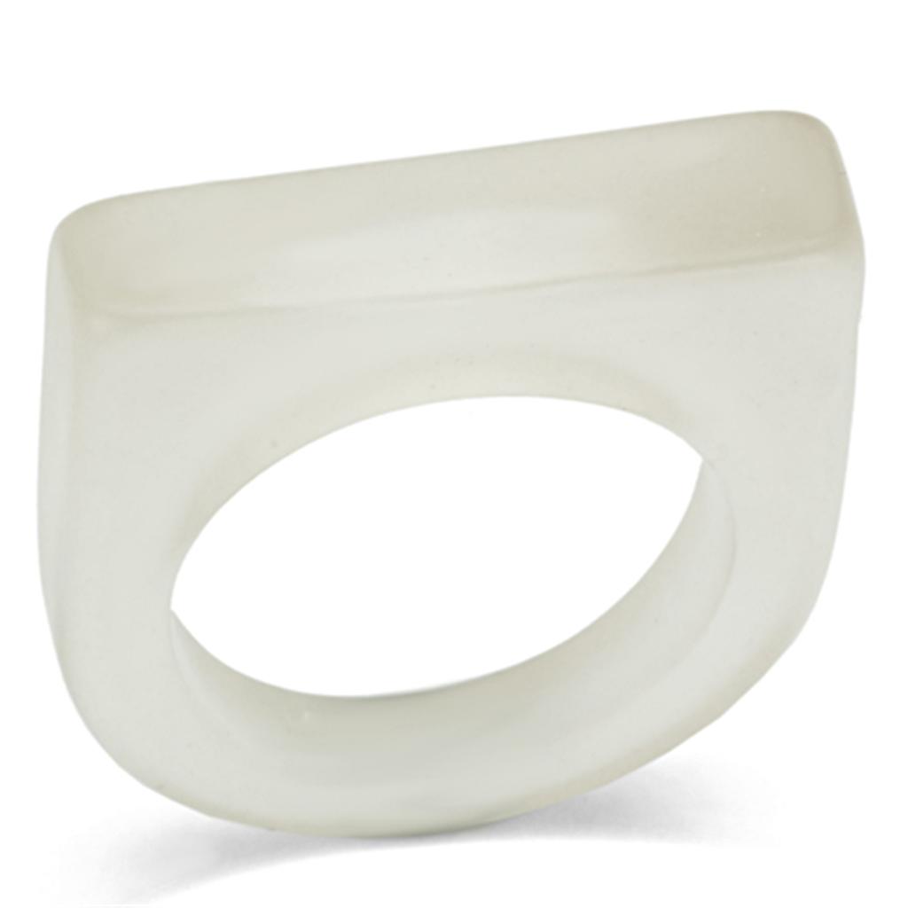 Alamode Resin Ring with Synthetic Synthetic Stone in Clear - Alamode