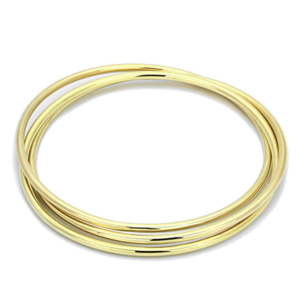 Alamode Gold Brass Bangle with No Stone