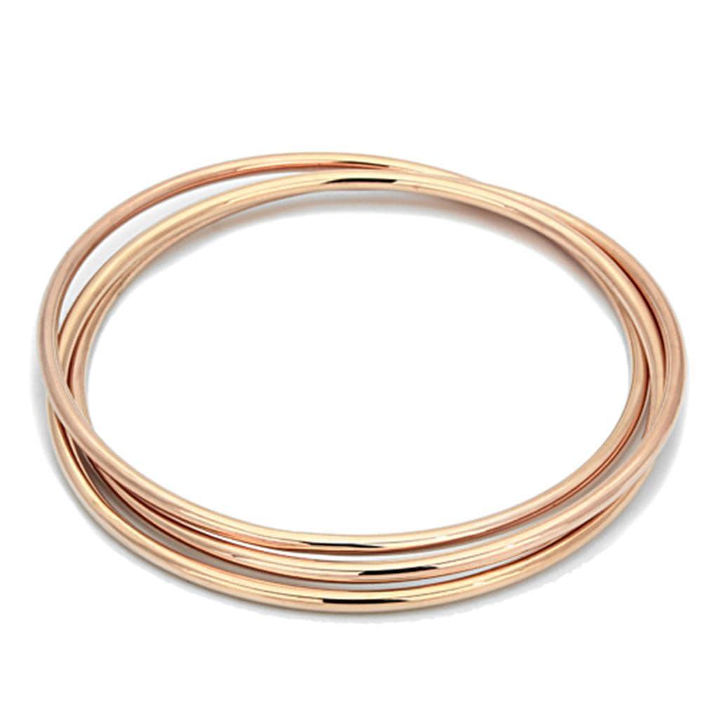 Alamode Rose Gold Brass Bangle with No Stone - Alamode