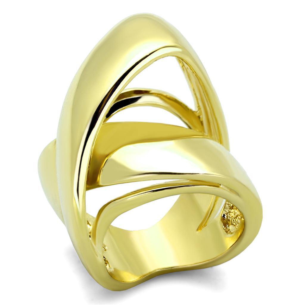 Alamode Gold Brass Ring with No Stone