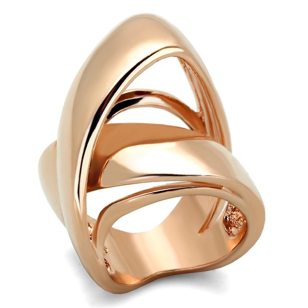 Alamode Rose Gold Brass Ring with No Stone - Alamode