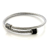 Alamode Stainless Steel Bangle with No Stone - Alamode