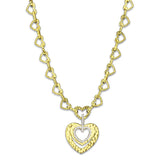 Alamode Gold Brass Necklace with AAA Grade CZ in Clear