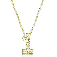 Alamode Flash Gold Brass Chain Pendant with Top Grade Crystal in Clear