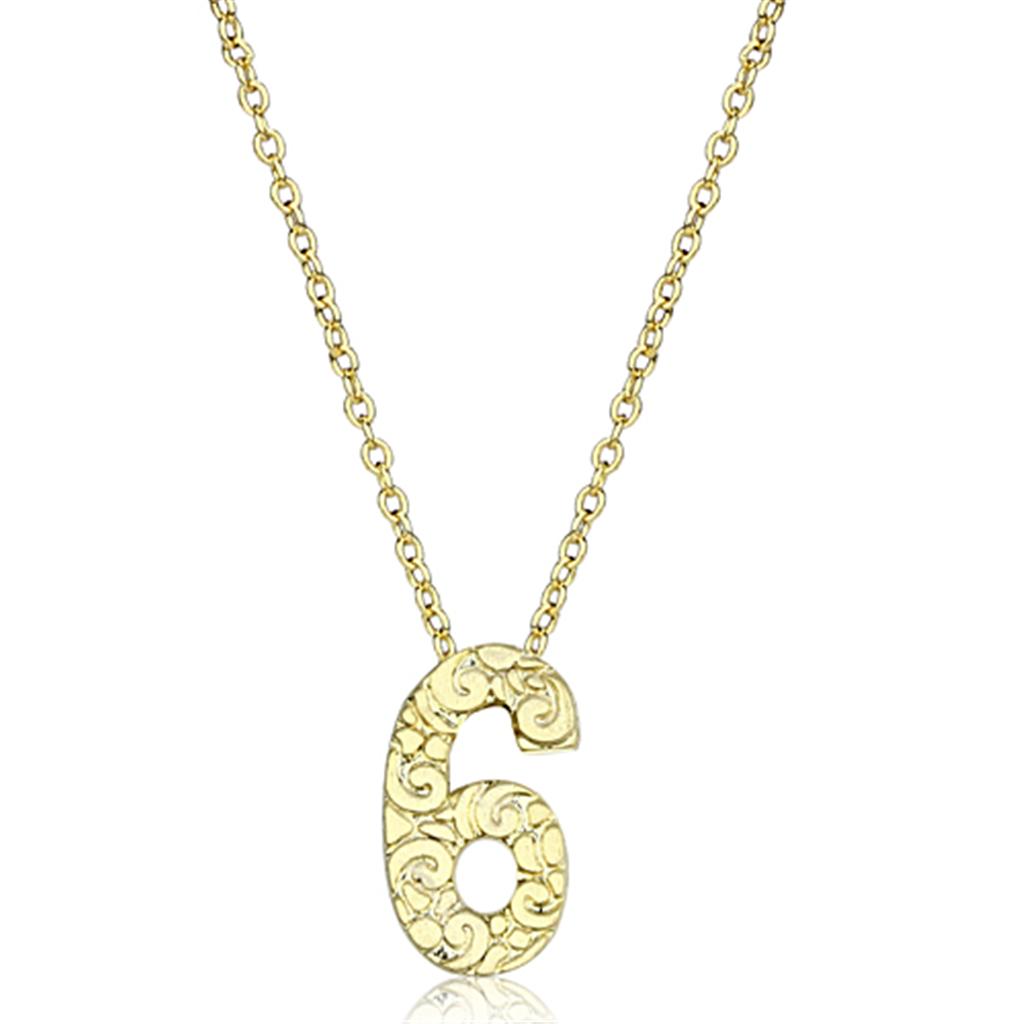 Alamode Flash Gold Brass Chain Pendant with Top Grade Crystal in Clear