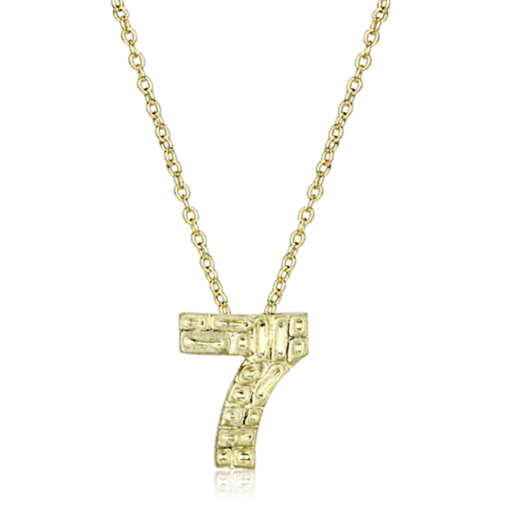 Alamode Flash Gold Brass Chain Pendant with Top Grade Crystal in Clear