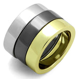 Alamode Rhodium+Gold+ Ruthenium Brass Ring with No Stone - Alamode