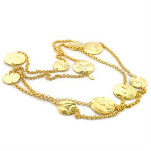 Alamode Gold Brass Necklace with No Stone