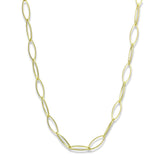 Alamode Gold & Brush Brass Necklace with No Stone