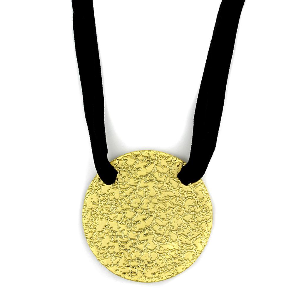 Alamode Gold & Brush Brass Chain Pendant with No Stone