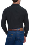 Ely Cattleman Mens L/S Black Tone On Tone Snap Shirt - Flyclothing LLC