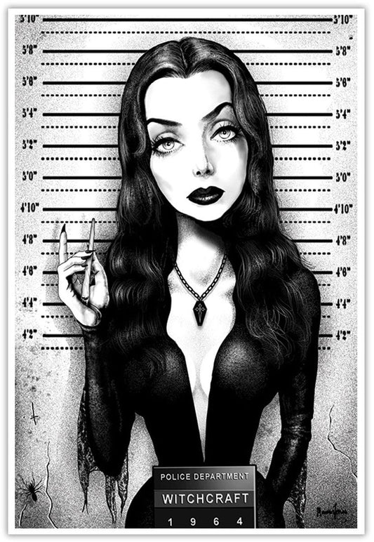 Marcus Jones Mrs Addams 12 x 18 Art Print - Flyclothing LLC