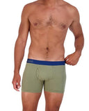 Wood Underwear olive mens boxer brief w-fly - Flyclothing LLC