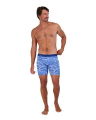 Wood Underwear blue camo mens biker brief w-fly - Flyclothing LLC