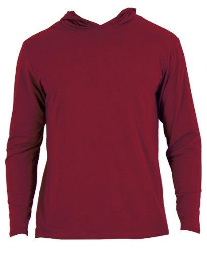 Wood Underwear burgundy men's long sleeve hoodie - Flyclothing LLC