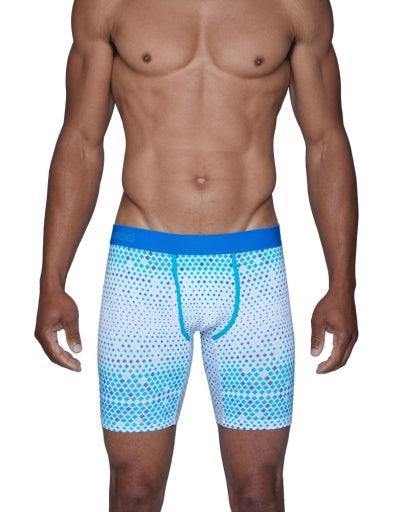 Wood Underwear blue diamond gradient men's biker brief w-fly - Flyclothing LLC