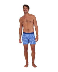 Wood Underwear blue camo mens biker brief w-fly - Flyclothing LLC