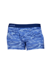 Wood Underwear blue camo mens boxer brief w-fly - Flyclothing LLC