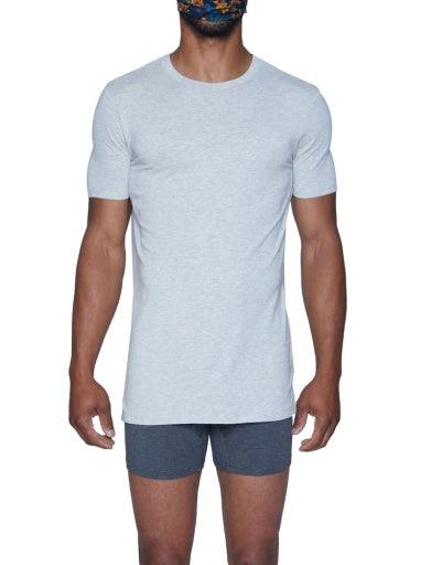 Wood Underwear heather grey men's crew neck undershirt - Flyclothing LLC