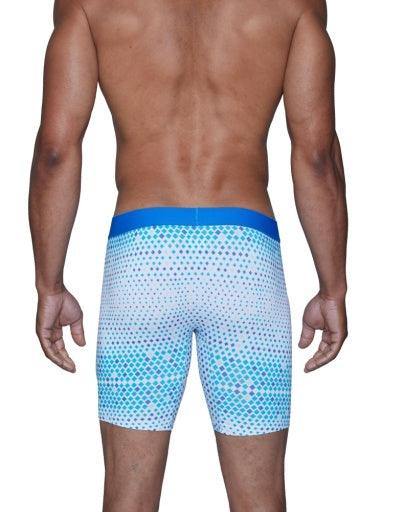 Wood Underwear blue diamond gradient men's biker brief w-fly - Flyclothing LLC