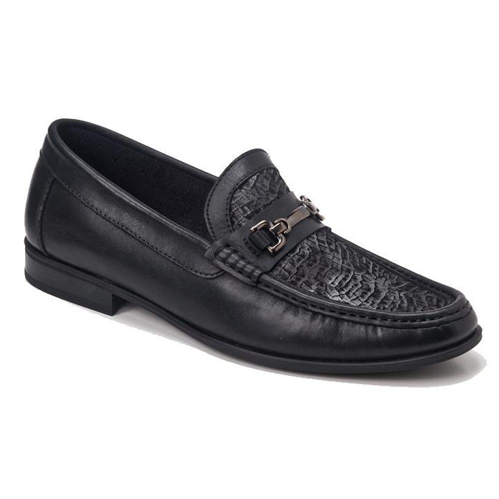 Sandro Moscoloni Sintra Fancy Vamp Mocc Handsewn Slip on Black - Flyclothing LLC