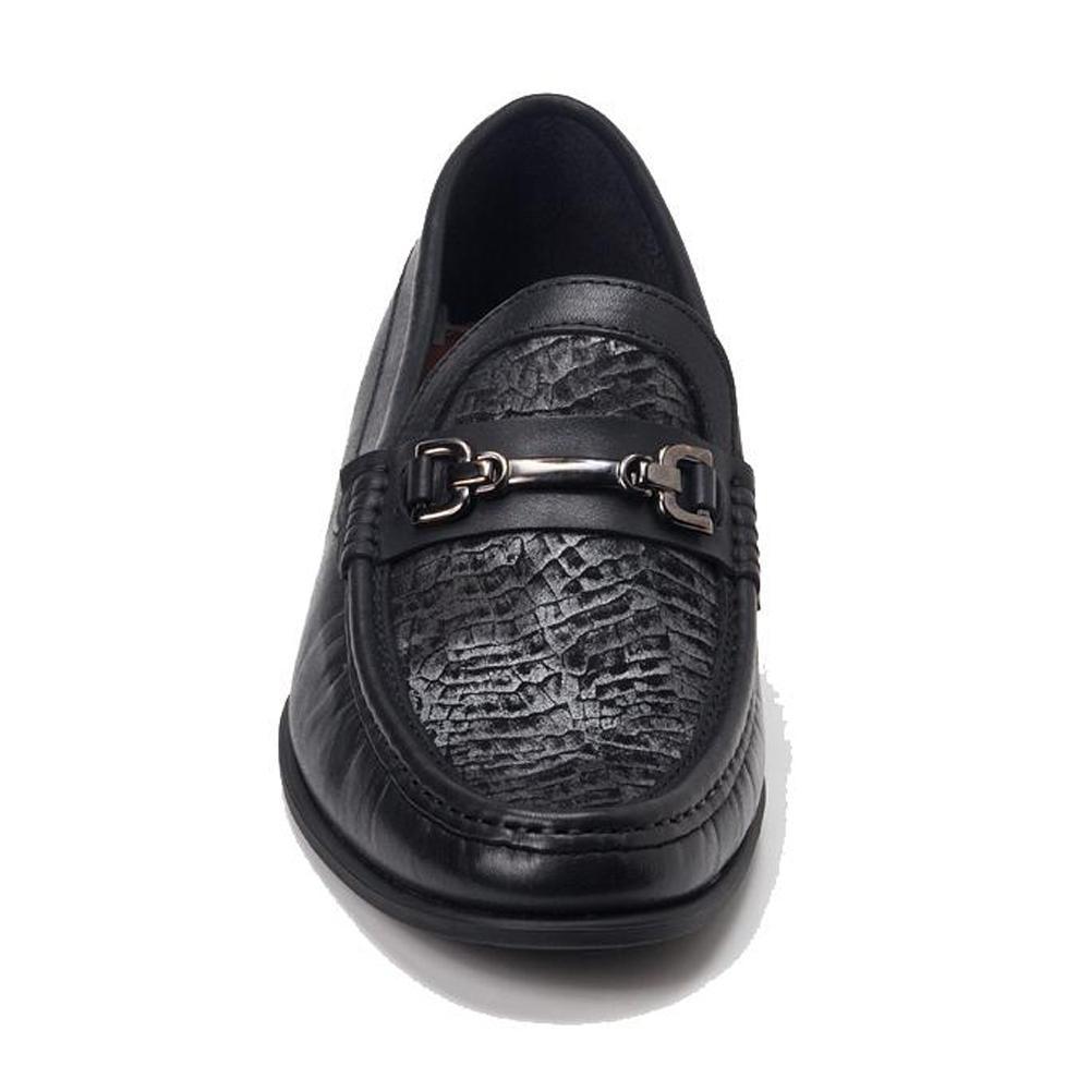 Sandro Moscoloni Sintra Fancy Vamp Mocc Handsewn Slip on Black - Flyclothing LLC