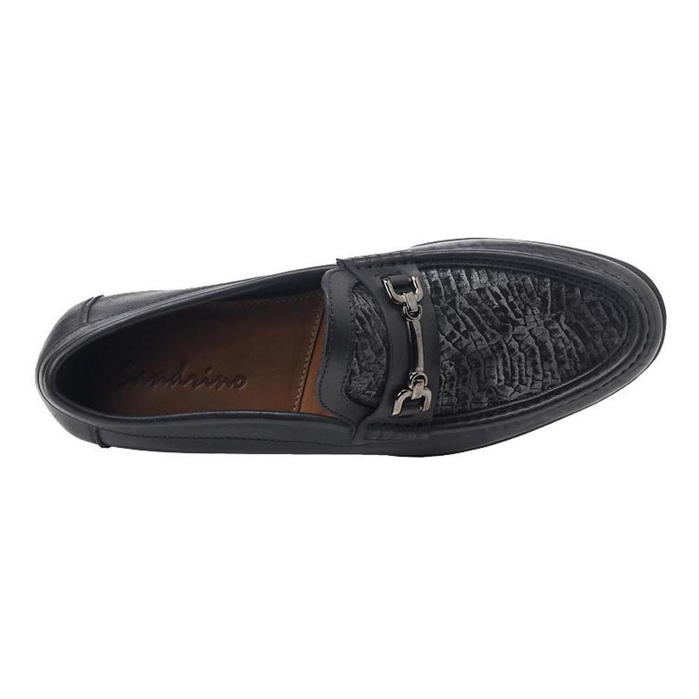 Sandro Moscoloni Sintra Fancy Vamp Mocc Handsewn Slip on Black - Flyclothing LLC